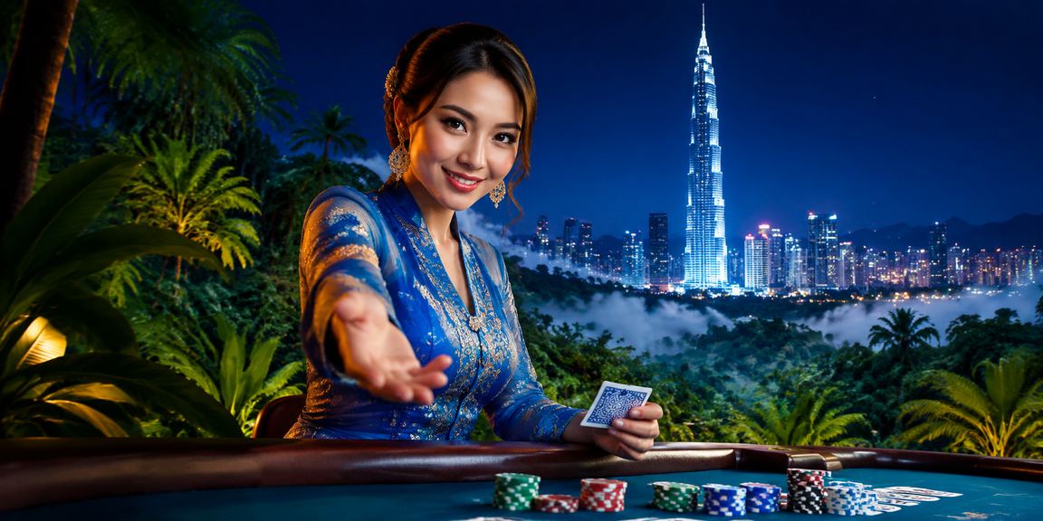 Permainan poker kasino langsung dengan dealer berbaju kurung di Kuala Lumpur melalui 3310